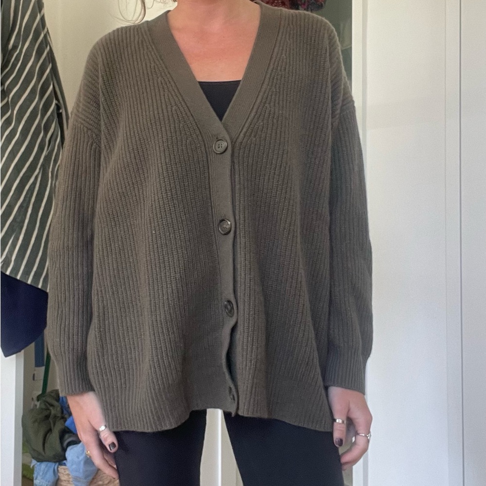 Jenni Kayne Cashmere Cocoon Cardigan in Olive